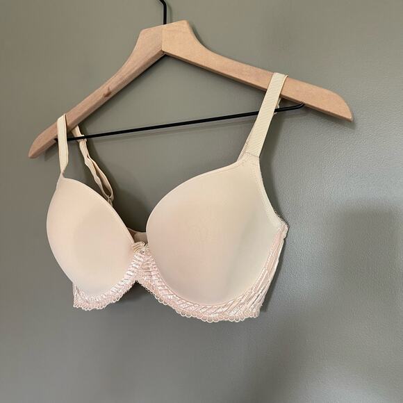 WACOAL La Femme Underwire T-Shirt Bra Sand Size 30DDD Nude Tan‎ Comfortable Lace - Picture 7 of 16